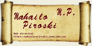 Mahailo Piroški vizit kartica